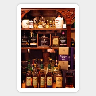 Whiskeys at Temperance Bar in Cahir, County Tipperary, Ireland Sticker
